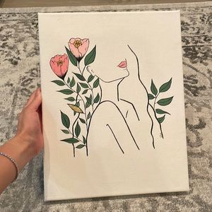 Original Art 11 x 14in Acrylic and Gold Leaf on Canvas